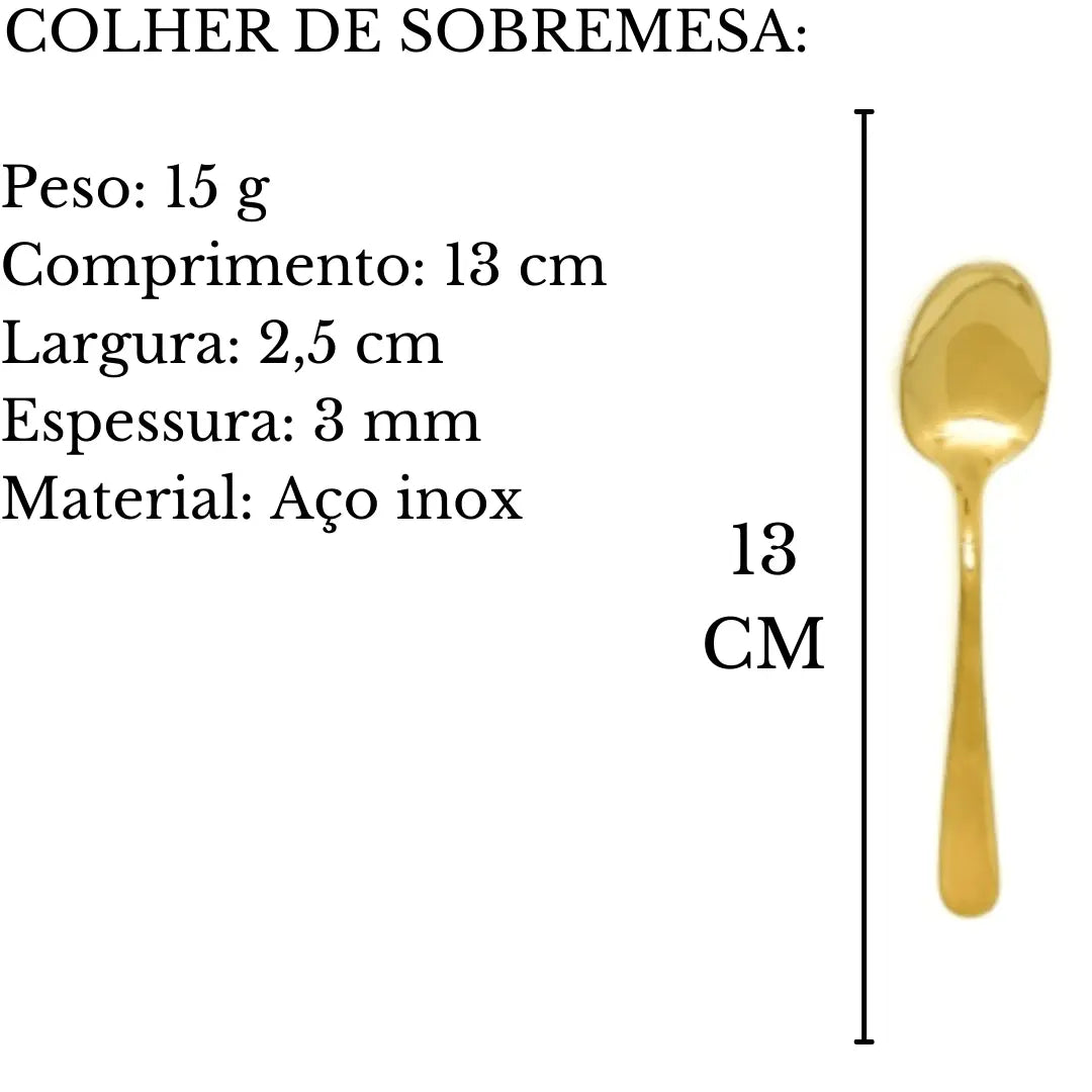 Faqueiro 24pçs Positano Dourado Inox Lyor Lyor