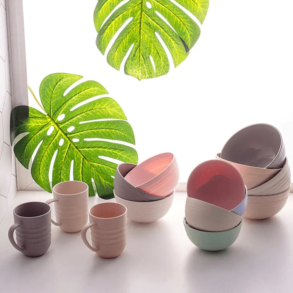 Bowl Bambu Ecológico PP 700ml Sortido Rosa Roxo Bege Lyor