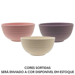 Bowl Bambu Ecológico PP 700ml Sortido Rosa Roxo Bege