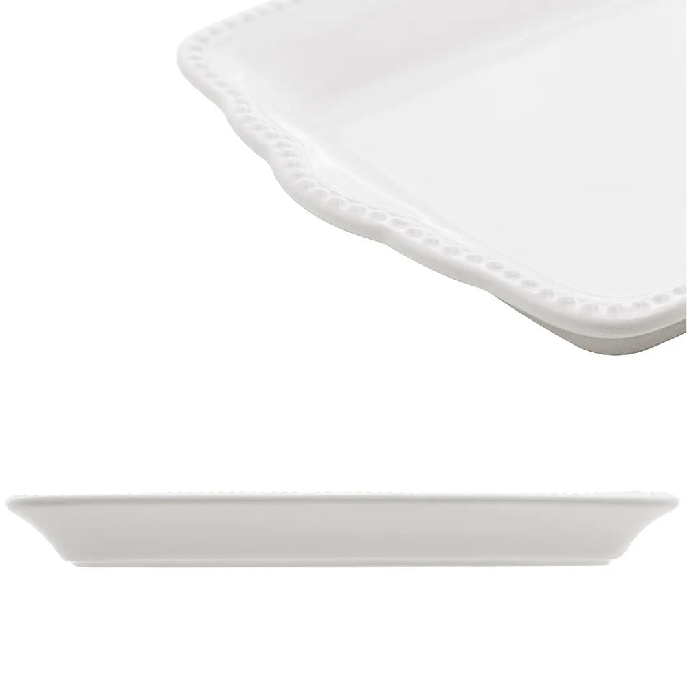 Bandeja Dots Cerâmica Retangular Lyor