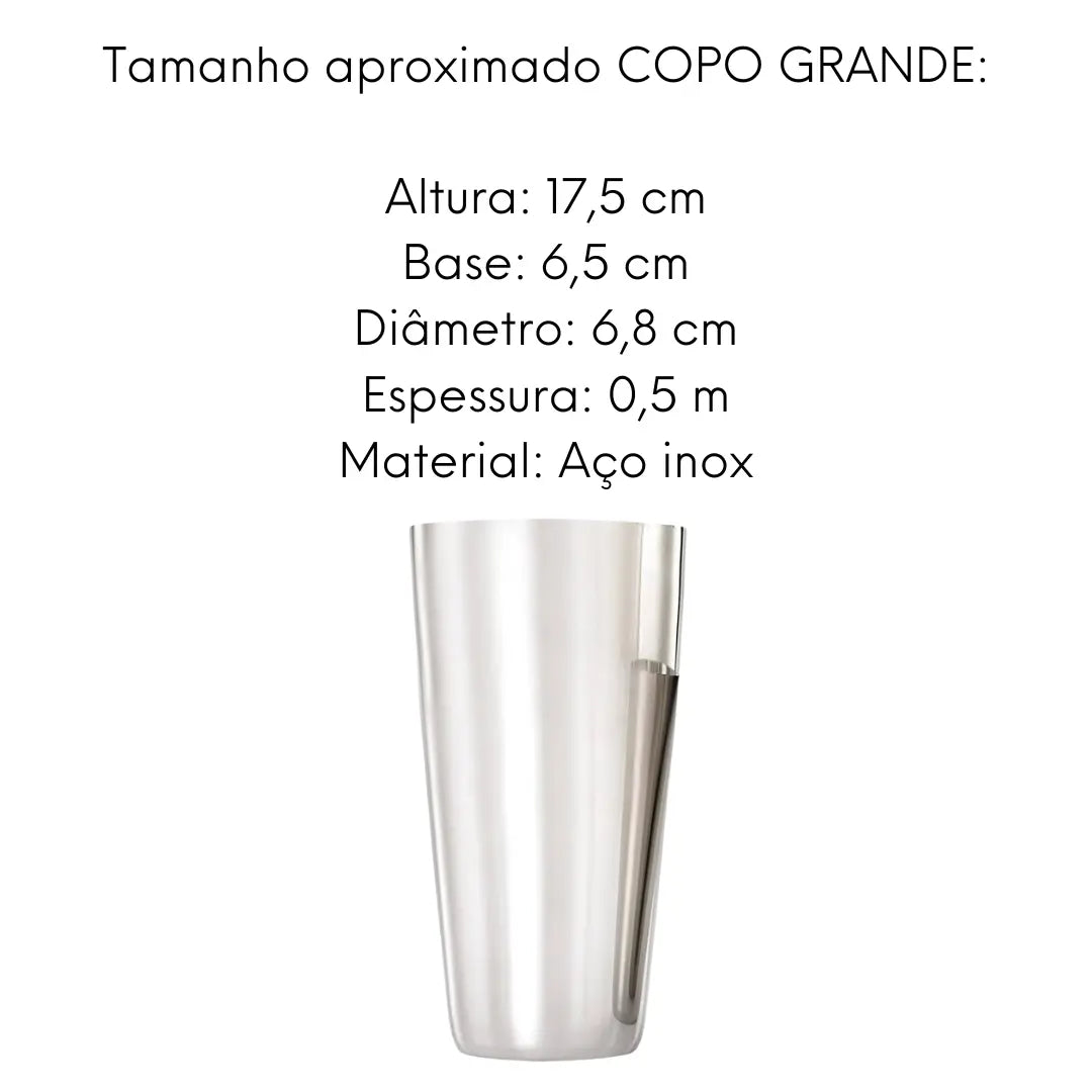 Coqueteleira Aço inox Profissional 750 ML Lyor
