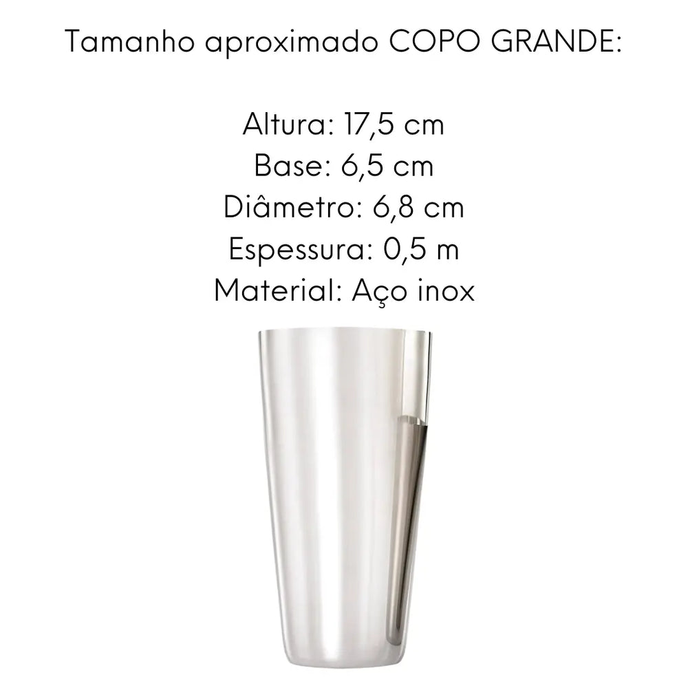 Coqueteleira Aço inox Profissional 750 ML Lyor