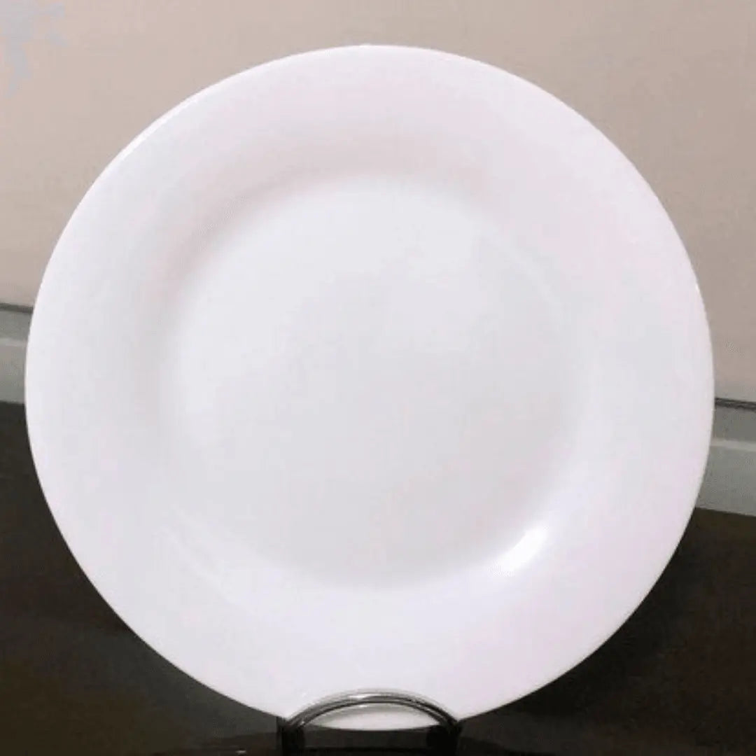 Prato Raso De Vidro Opalino Diwali Branco Lyor