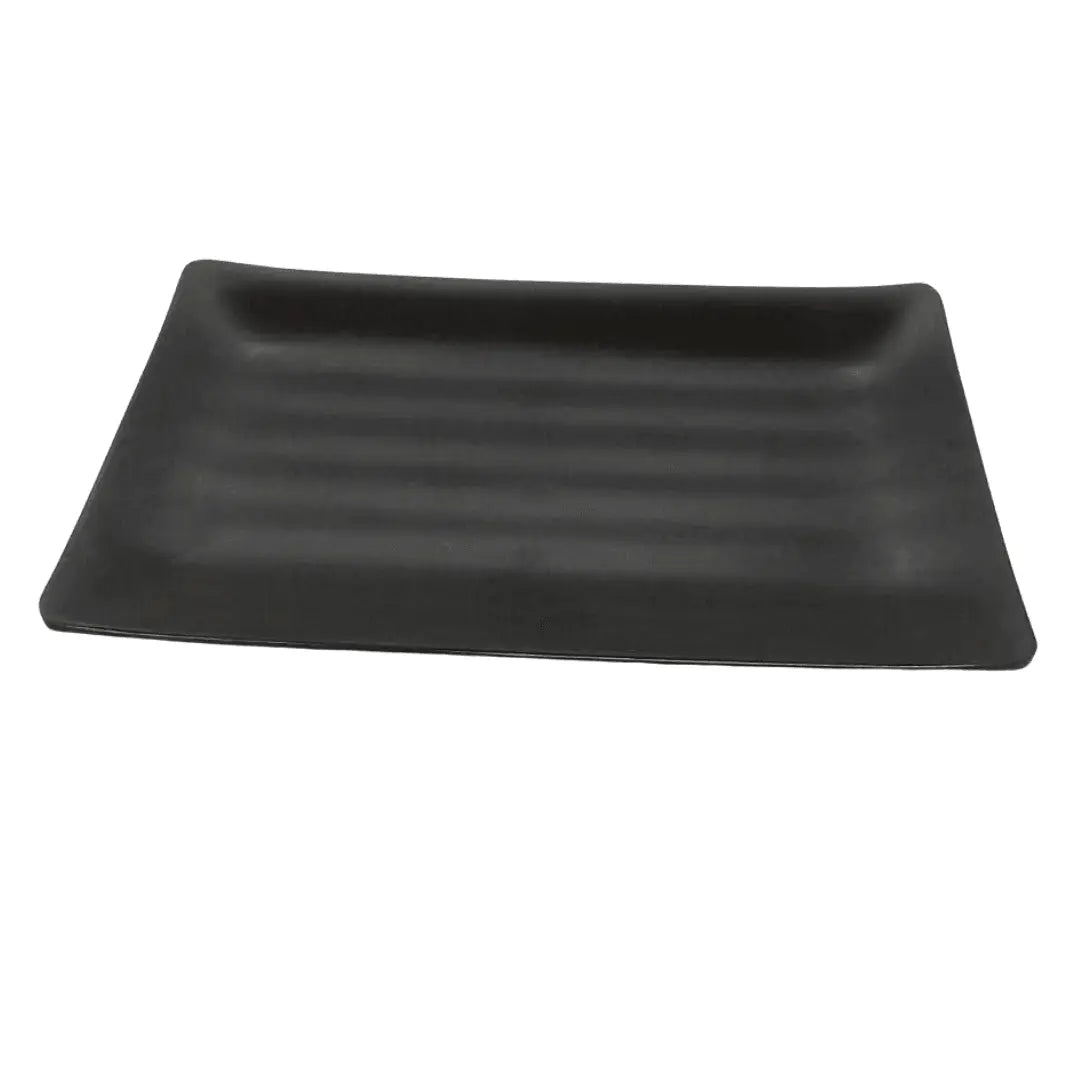 Travessa Retangular Melanina 25 Cm Preto Tóquio Lyor