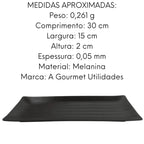 Travessa Retangular Melanina De 30 Cm Tóquio Lyor