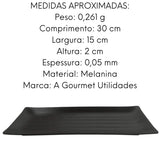 Travessa Retangular Melanina De 30 Cm Tóquio Lyor