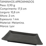 Travessa Melanina Preto Tóquio 17,5 Cm Lyor