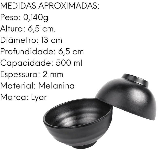 Bowl Melanina Tóquio Preto Lyor 500ml Main Image