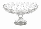 Centro de Mesa com Pé Diamond de Vidro Lyor