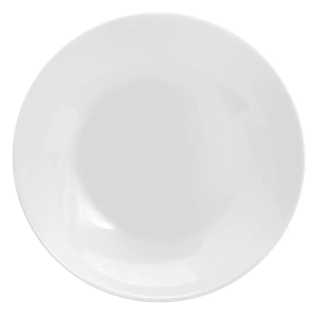 Prato Fundo Opalino Zélie 20cm Vidro Branco Lyor