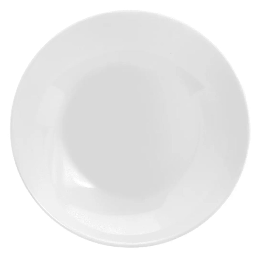 Prato Fundo Opalino Zélie 20cm Vidro Branco Lyor