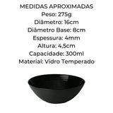 Bowl de Vidro Harena Black 16cm Lyor