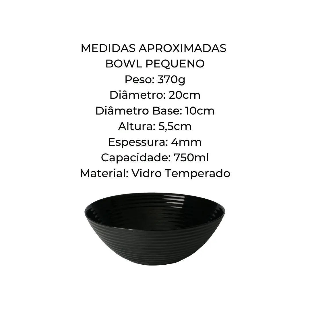 Tigela Bowl Vidro Temperado Harena Lyor