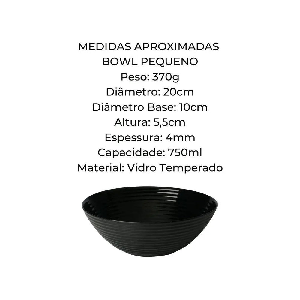 Tigela Bowl Vidro Temperado Harena Lyor