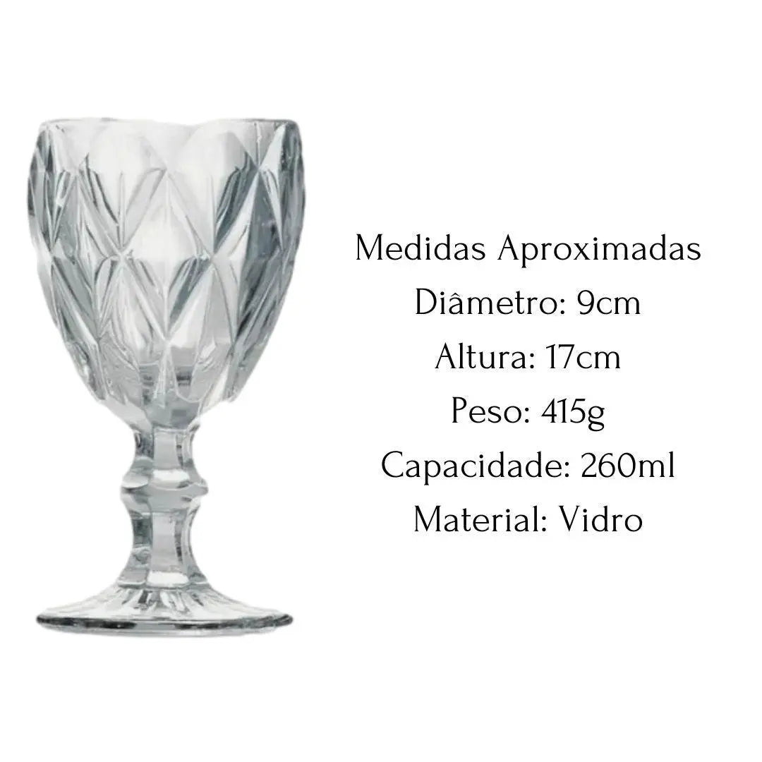 Taça Diamond Transparente Lyor
