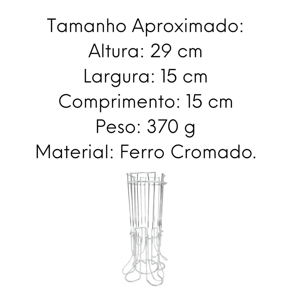 Suporte para 36 Cápsulas Nespresso Cromado Lyor