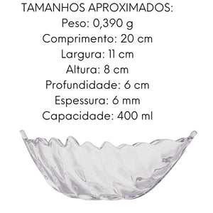 Centro De Mesa Folha Decorada Leaf Vidro 20cm Hotel Lyor