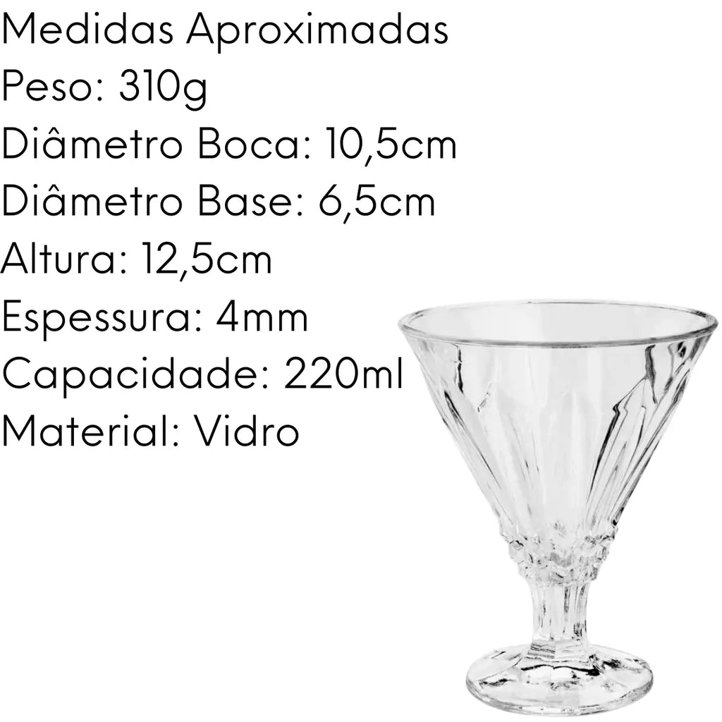 Taça de Sobremesa Pompeia Lyor 220 ML Lyor