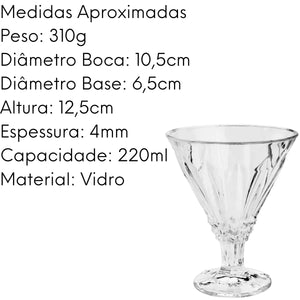 Taça de Sobremesa Pompeia Lyor 220 ML Lyor