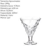 Taça Para Sobremesa 220 ML Merida Vidro Lyor