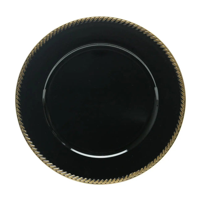 Sousplat Preto Bordado Profissional 33 Cm Lyor Hover Image