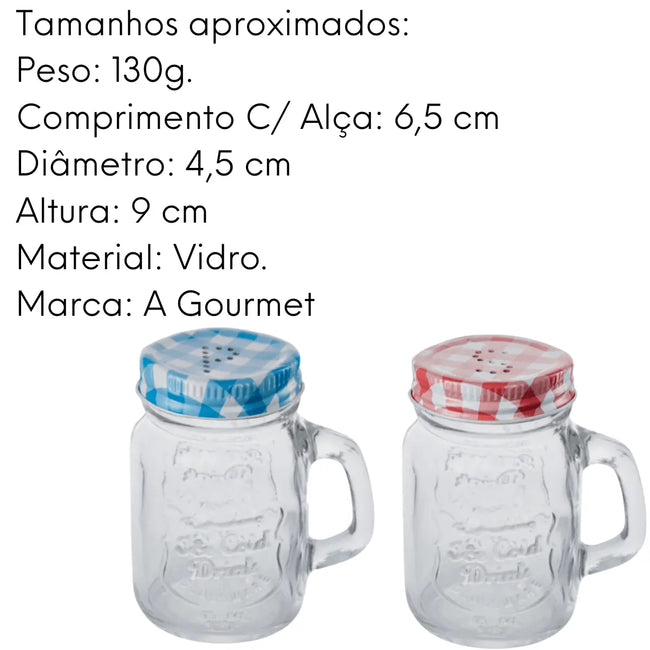 Saleiro Pimenteiro Party Azul e Vermelho 6,5 cm Main Image