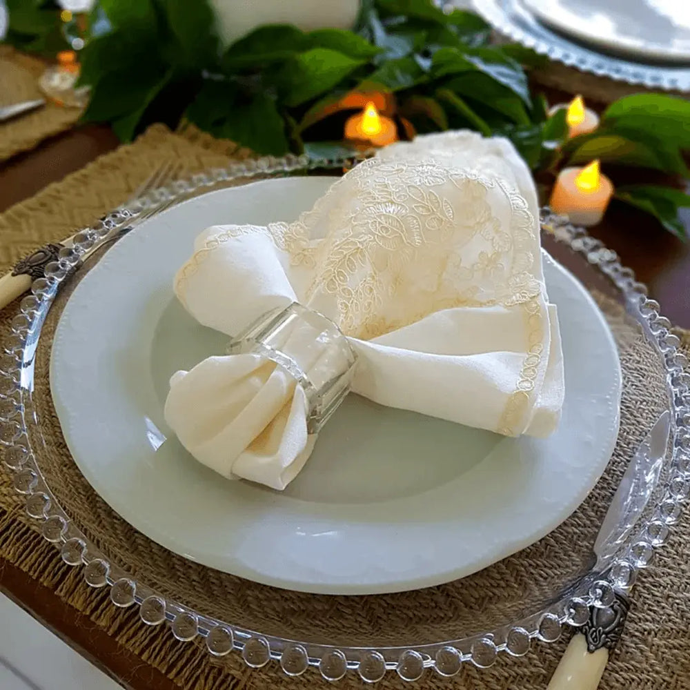 Sousplat Balls 32cm Transparente Plástico Redondo Lyor