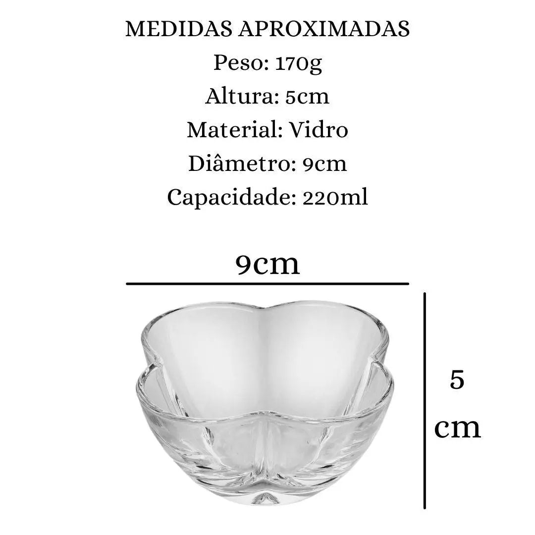 Bowl Vidro Lyor Pequeno Decoração Sobremesa Lyor