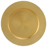 Sousplat Disco Opala Dourado 32,8cm Plástico Lyor