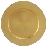 Sousplat Disco Opala Dourado 32,8cm Plástico
