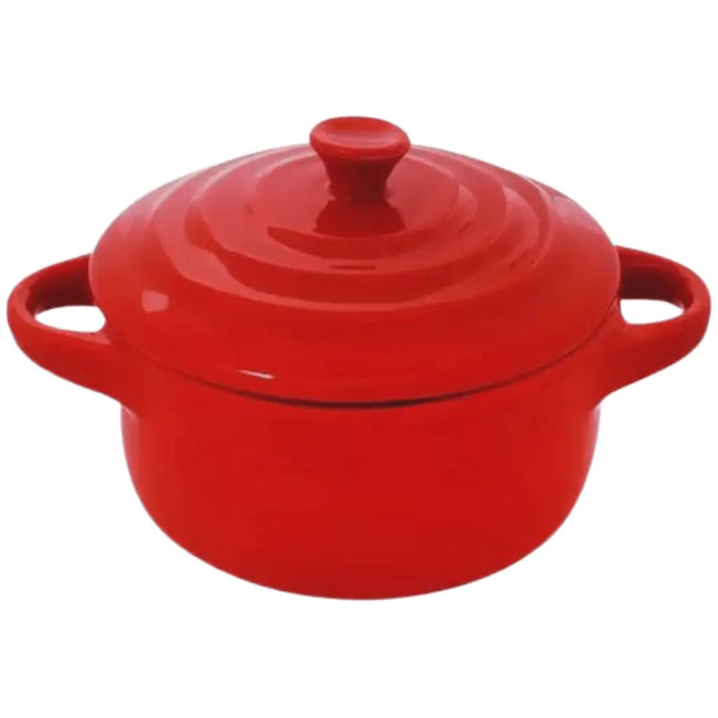 Mini Caçarola De Porcelana Farm Vermelha 5 Cm C/ Tampa Lyor Hover Image