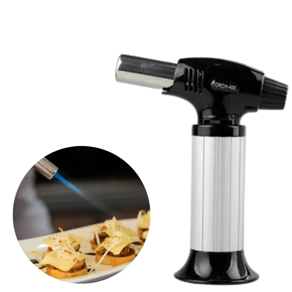 Maçarico Culinário Inox Preto E Branco Hercules