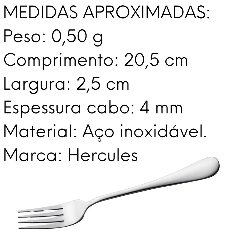 Garfo Mesa Olímpia 20,5 cm Hercules
