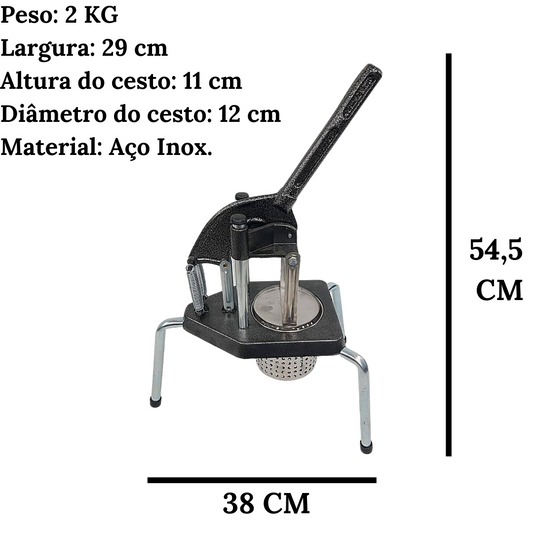 Amassador Espremedor Manual Batata Médio Vitalex