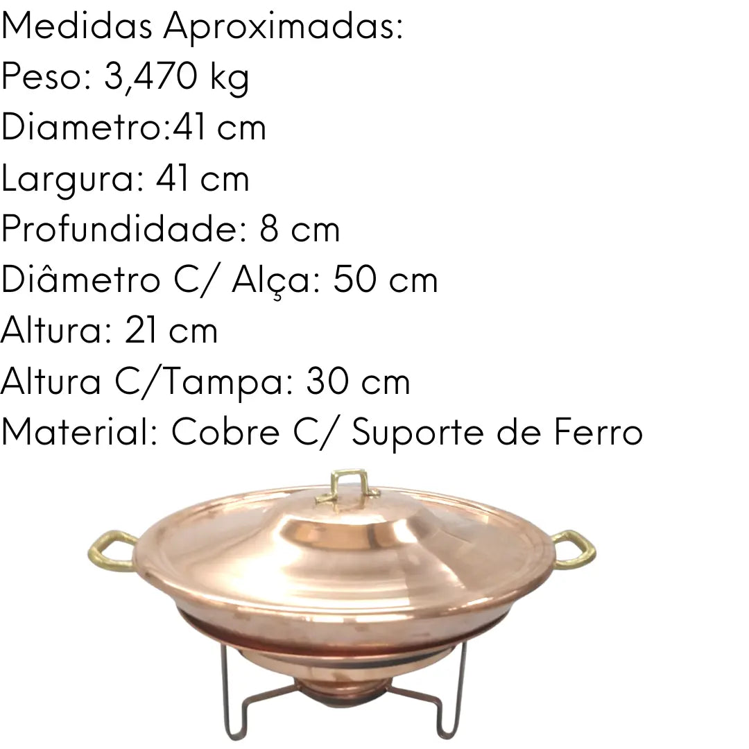 Rechaud De Cobre Completo MaisSul