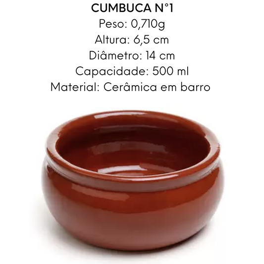 Cumbuca Em Barro N1 550 Ml Paulista