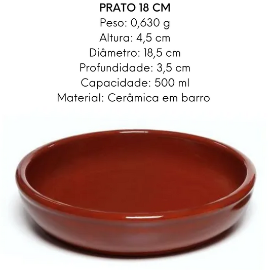 Prato Assadeira Redondo 17cm Porção Feijoada 500ml