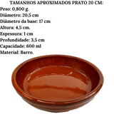 Prato de Barro com 20,5 cm 600ml