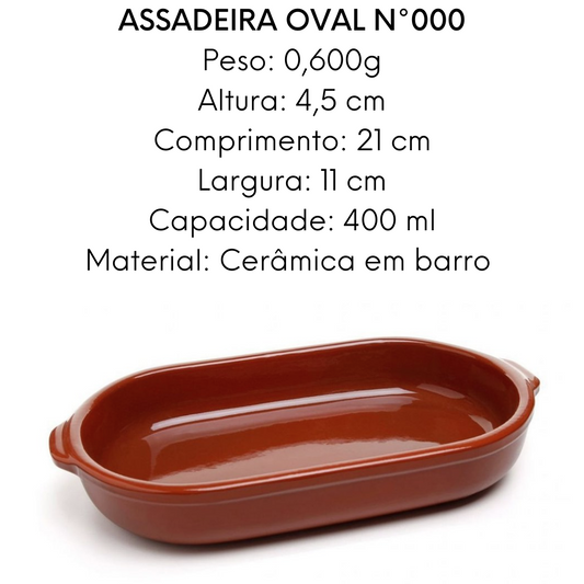 assadeira de barro N°000 350ml