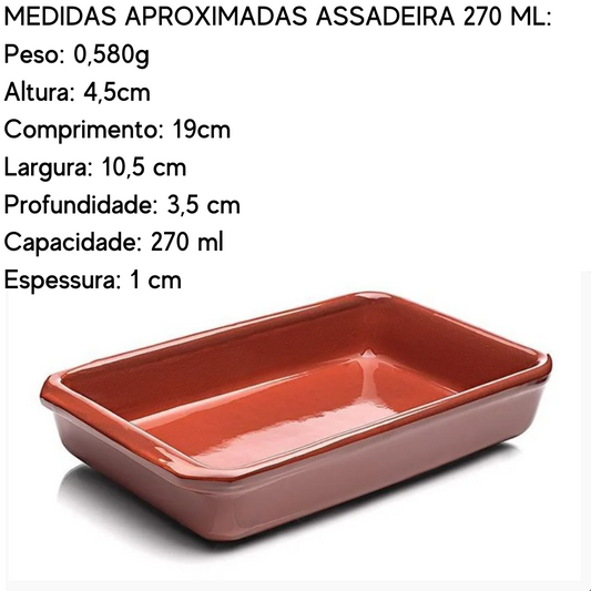 Assadeira Principado Retangular 270ml