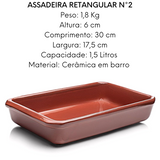 Assadeira Principado Nº2 Barro 1,2L