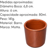 Copo de barro artesanal 80 ML Motta