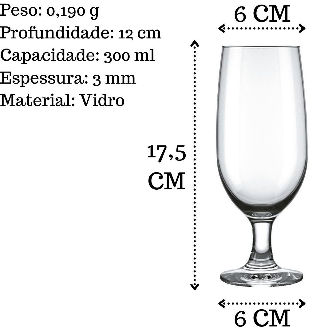 Taça Cerveja Floripa 300ml Vidro Nadir