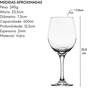 Taça Barone Degustação 600 ML Nadir