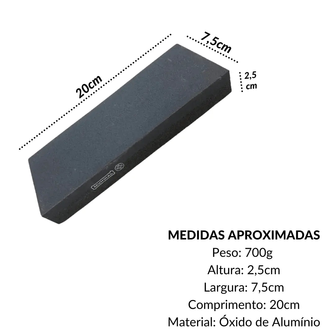 Pedra dupla face Grande p/ afiar mundial Hercules