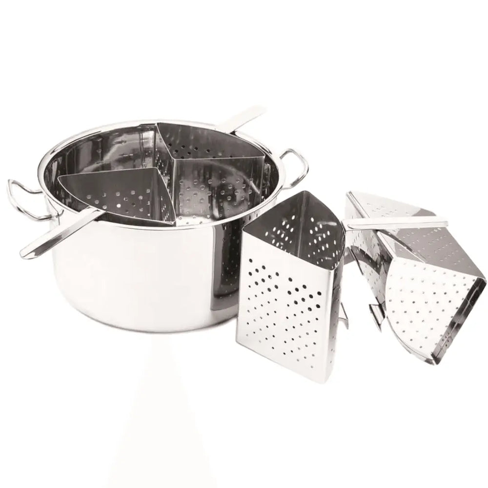 Espagueteira Inox com 4 Divisoes 10 Litros Hercules