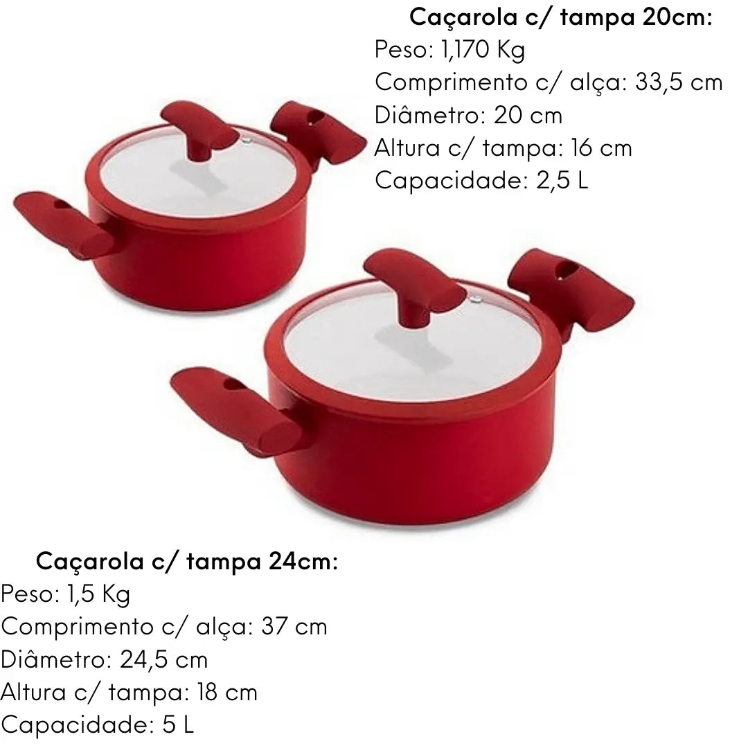Conjunto de panelas Hercules 5 peças Hercules