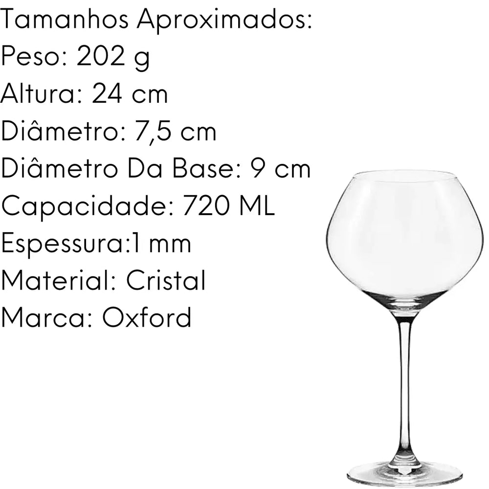 Taça De Cristal Bourgogne 720ml Forever Oxford Oxford