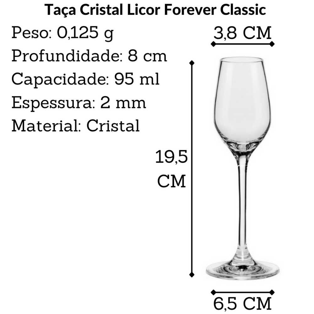 Taça Cristal Forever Classic 95ml Licor Oxford
