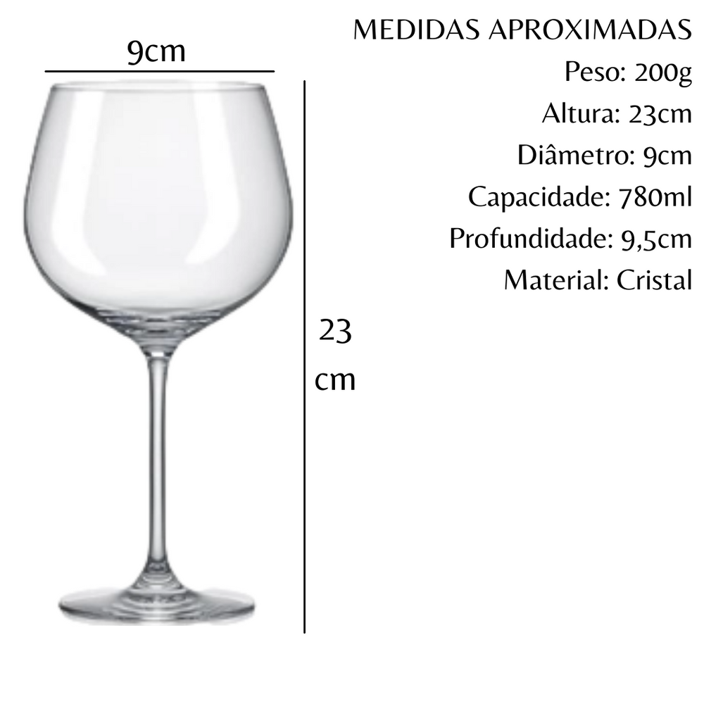 Taça Cristal 780ml Gin Tônica Oxford